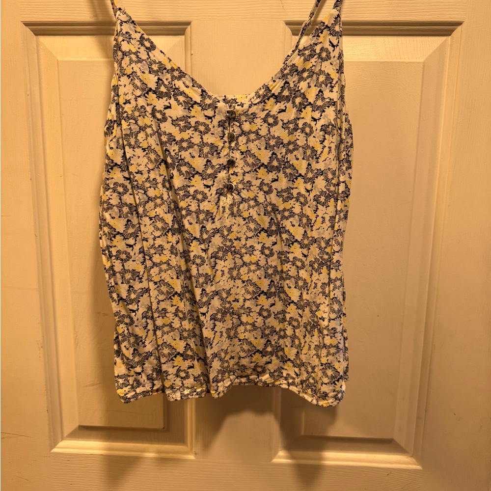 Old Navy Yellow and Blue Floral Camisole